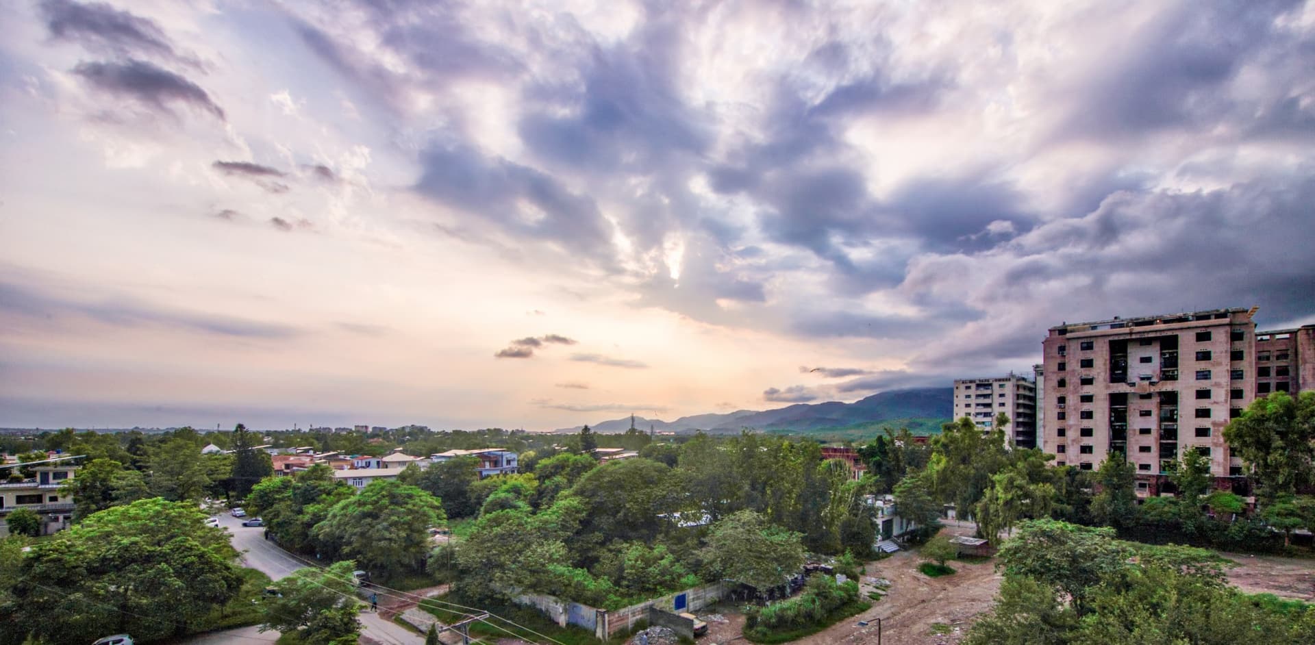 Evening view from Hotel Foresta over F-10 Markaz